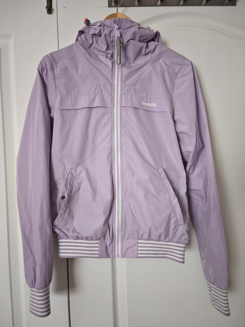 Bench Women's Lavender Windbreaker light Jacket with Hood